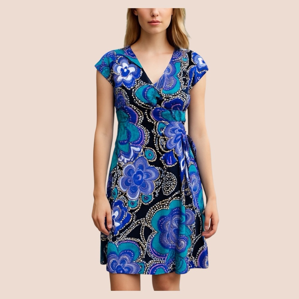 Evan Picone Floral Pattern Dress - Picture 3 of 4